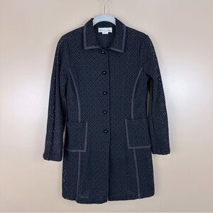 Elliott Lauren Black Eyelet Lace Blazer Jacket 4 Whimsigoth Goth Witchy